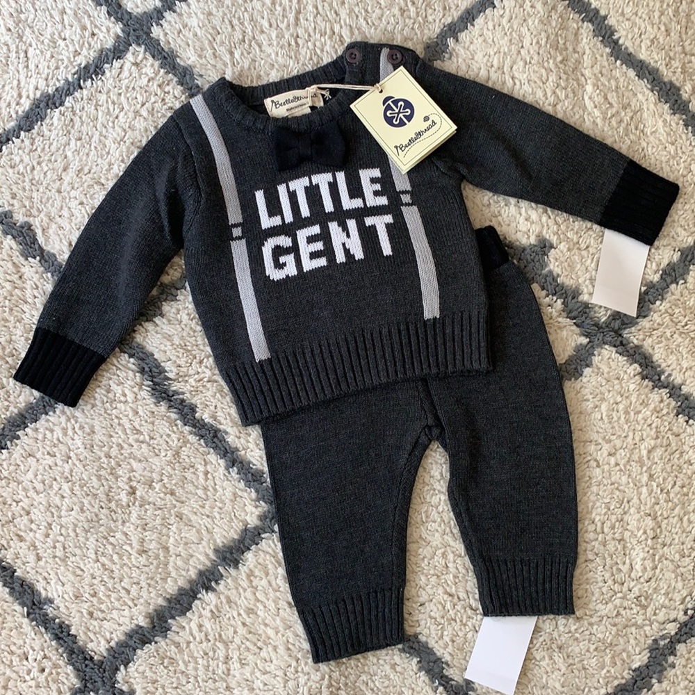 Beetle & Thread Little Gent kid’s knit sweater set